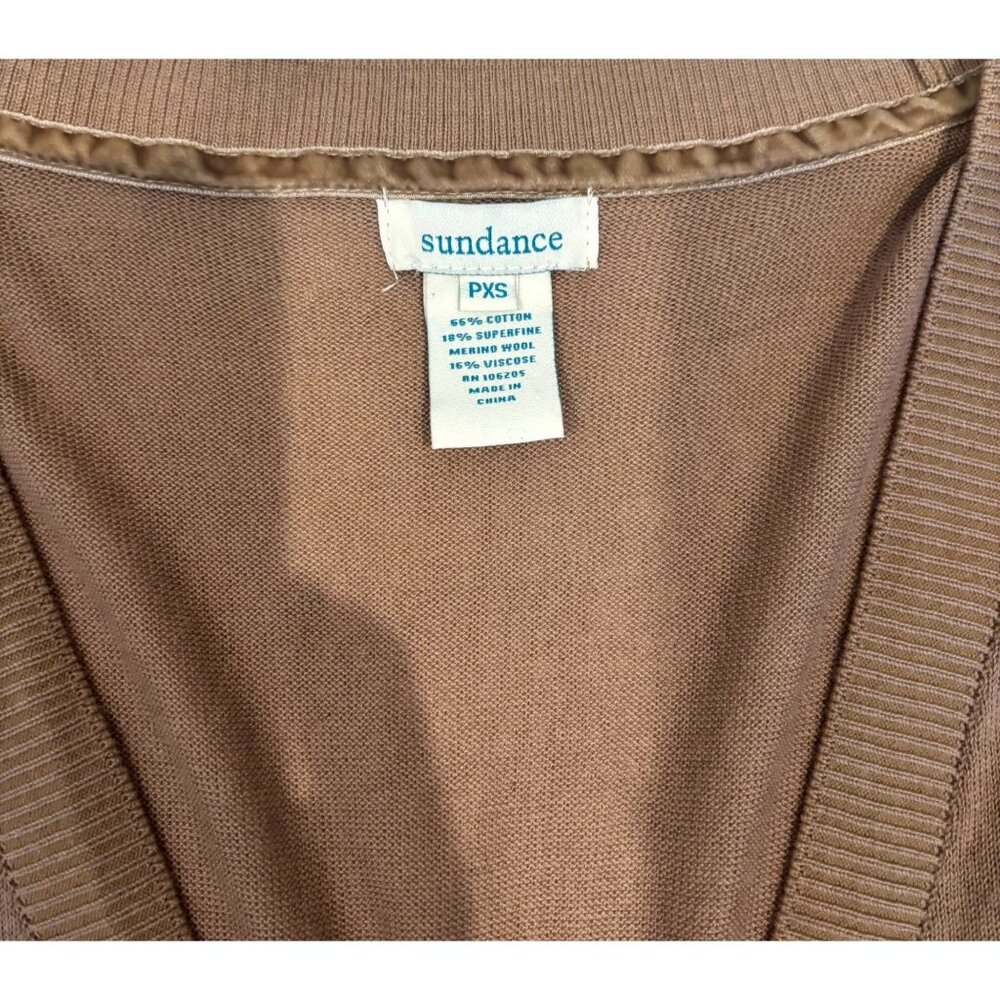 Sundance Wool Blend Color Block Long Cardigan / D… - image 3